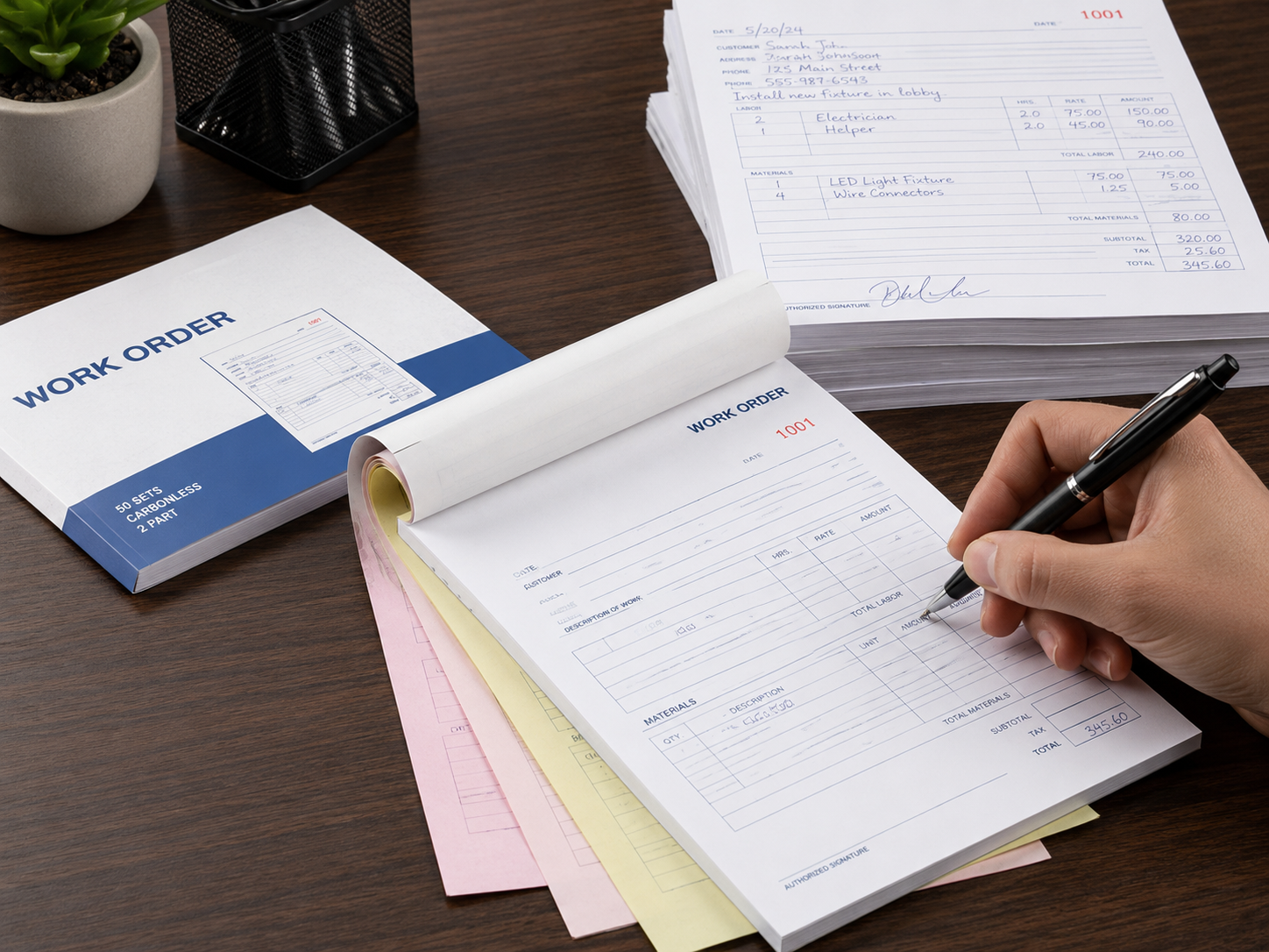 NCR Pads — carbonless duplicate pads