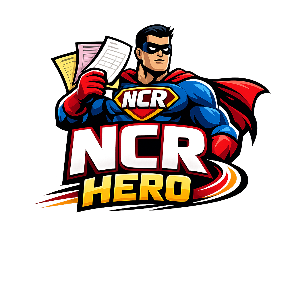 ncr online printing hero logo for duplication pads